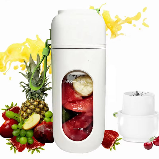 500ml Portable USB Rechargeable Blender - Electric Smoothie Maker with 12 Blades, Type-C Charging, Viewing Window