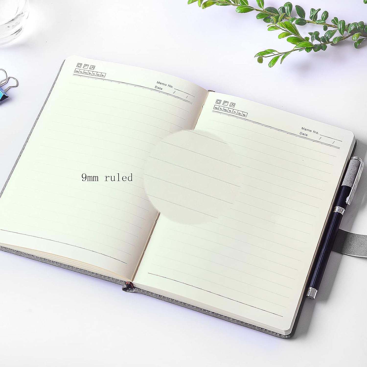 Ruled Journal Notebook Hardcover - Magnetic Clasp A5 Lined Notebook with Pen Loop & 120 GSM Thick Paper